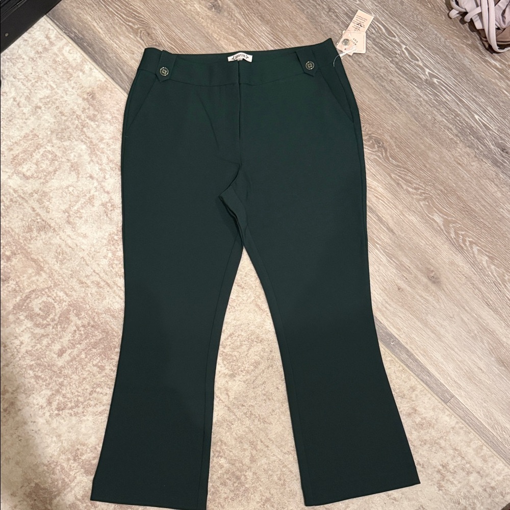 Nanette Lepore Evergreen Stretch Crepe Wide leg Pants